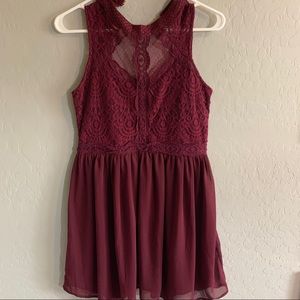 Xhilaration Dresses | Burgundy Lace Dress